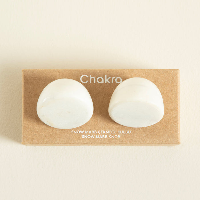 Snow Marb Knob White