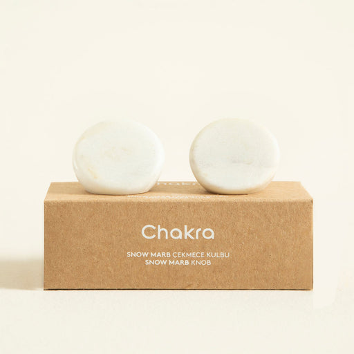 Snow Marb Knob White