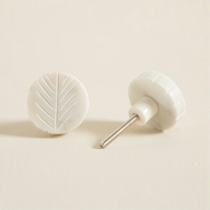 Leaf Knob White