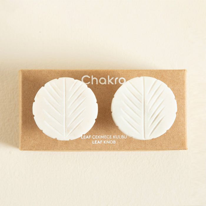 Leaf Knob White
