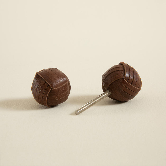 Leatly Knob Brown