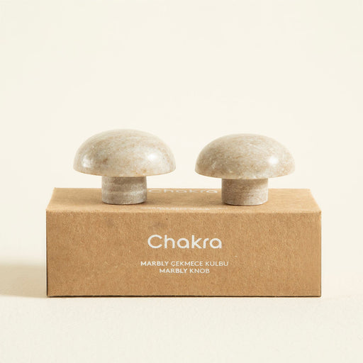 Marbly Round Knob Light Brown