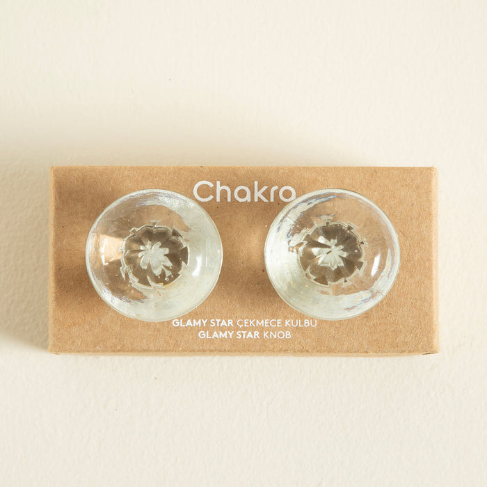 Glamy Star  Knob Transparent