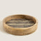 Sanian Tray 29 Cm Natural/Navy Blue
