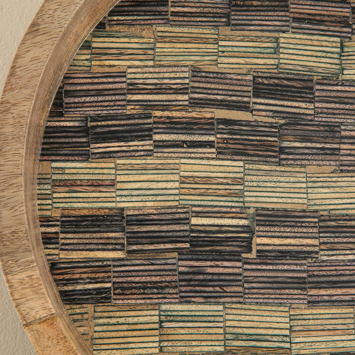Sanian Tray 29 Cm Natural/Navy Blue