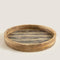 Sanian Tray 37 Cm Natural/Navy Blue