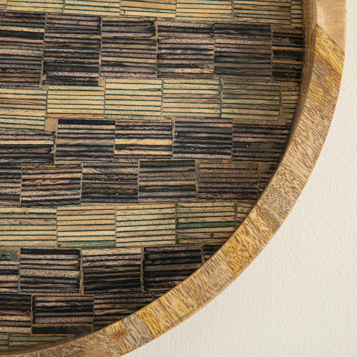 Sanian Tray 37 Cm Natural/Navy Blue