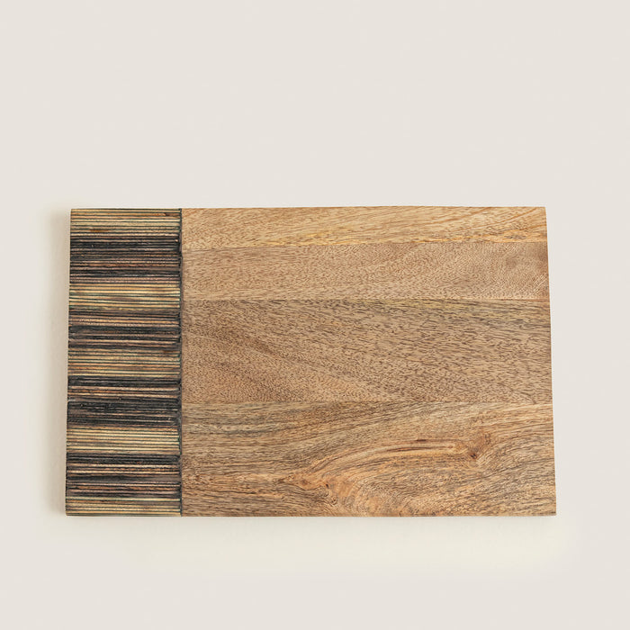 Sanian Chopping Board 40X25 Cm Natural/Navy Blue