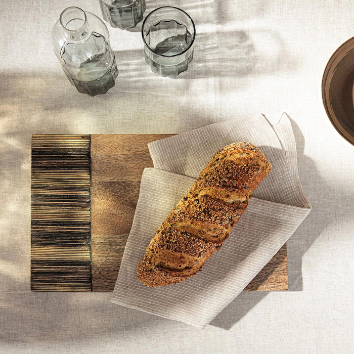 Sanian Chopping Board 40X25 Cm Natural/Navy Blue