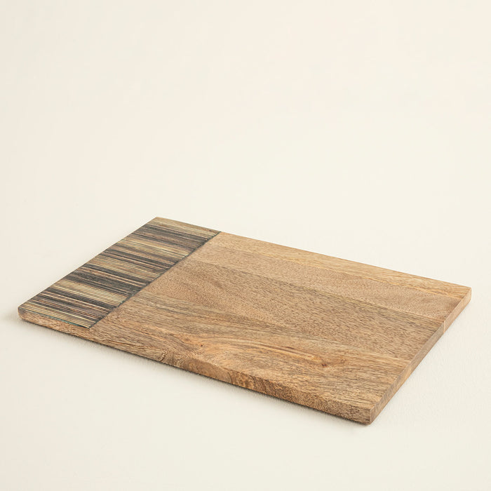 Sanian Chopping Board 40X25 Cm Natural/Navy Blue