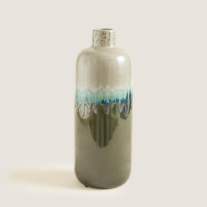 Wave Vase L Green