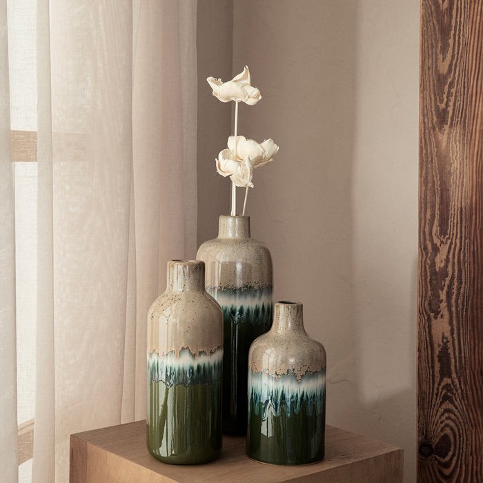 Wave Vase L Green