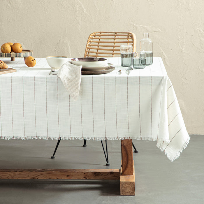 Sentıero Tablecloth 160x240 Cm Ecru