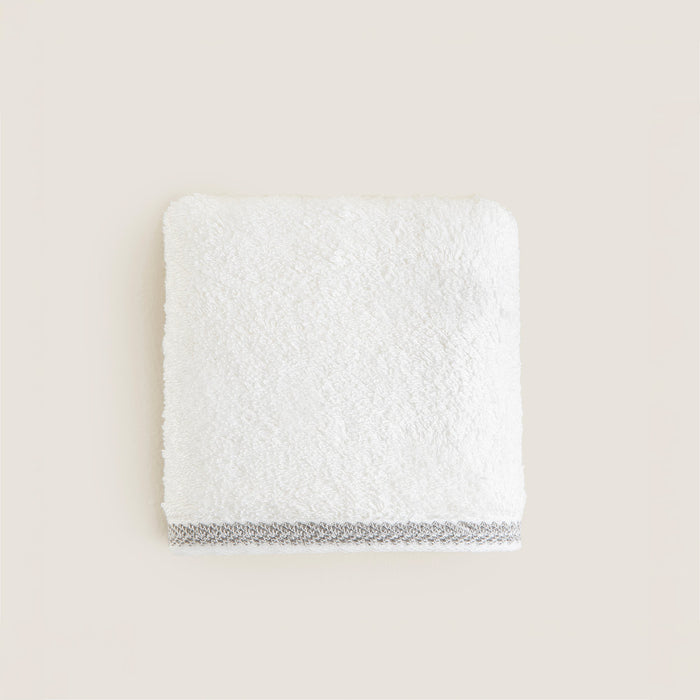 Herrıngbone Hand Towel 30x50 Cm White