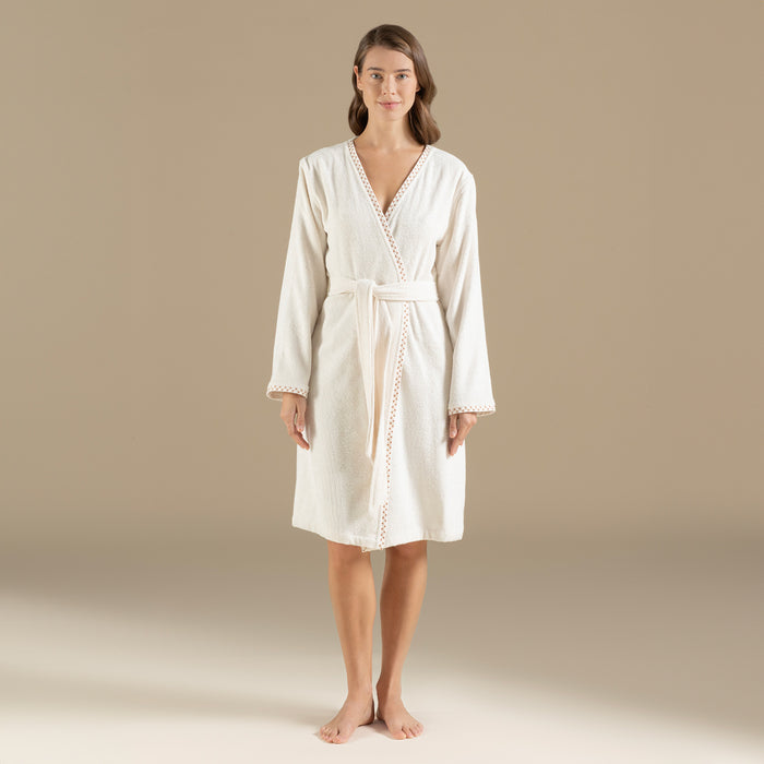 Albas Woman Bathrobe Ecru