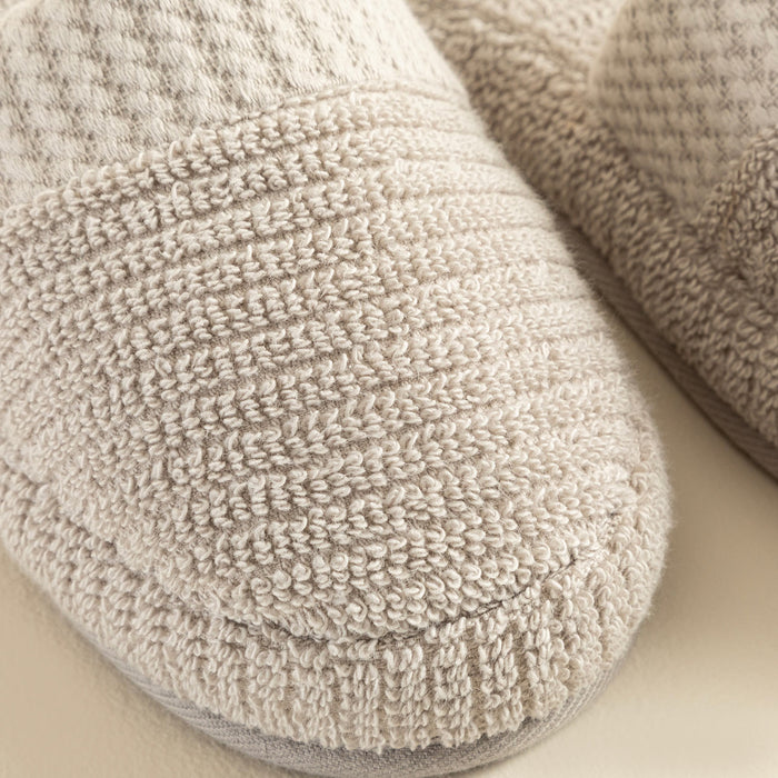 Eva Cotton Unısex Slippers Light Grey