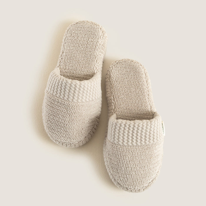 Eva Cotton Unısex Slippers Light Grey