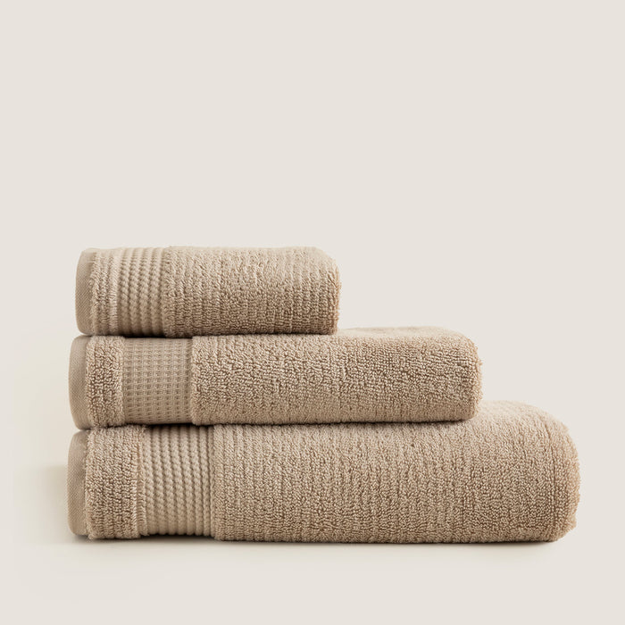 Eva Cotton Towel 30x50 Cm Dark Beige
