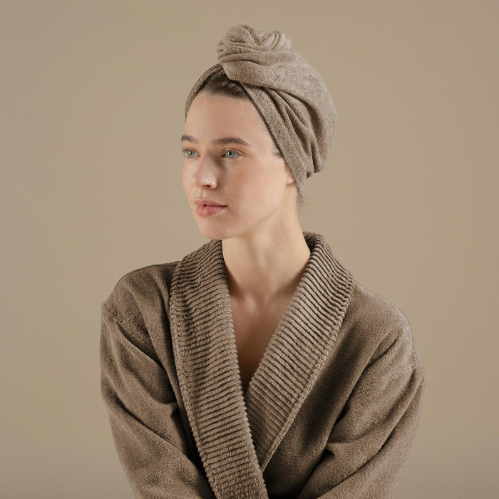 Solid Hair Bonnet Dark Beige