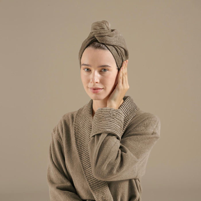 Solid Hair Bonnet Dark Beige