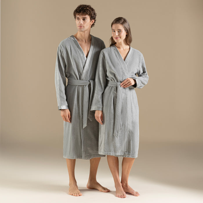Floss Unisex Bathrobe Light Grey
