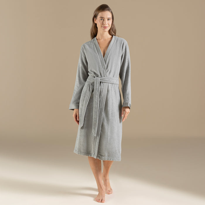 Floss Unisex Bathrobe Light Grey