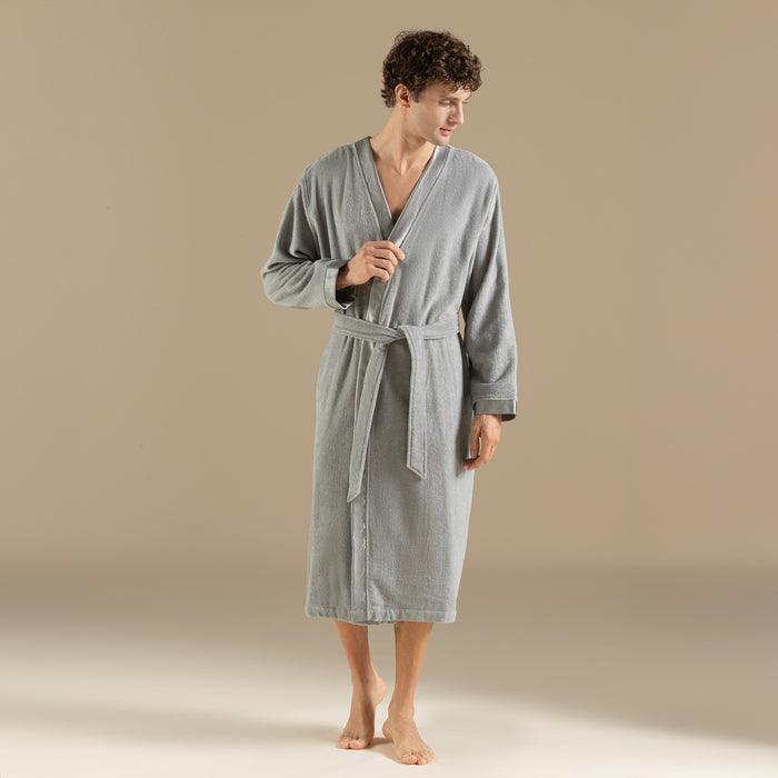 Floss Unisex Bathrobe Light Grey