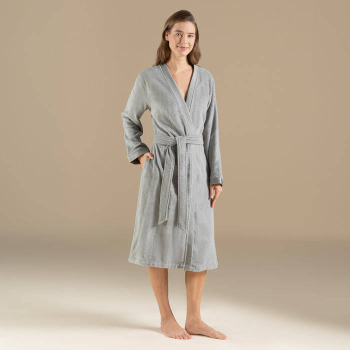 Floss Unisex Bathrobe Light Grey