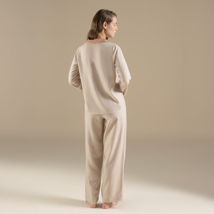 Lınıe Pajama Set Beige