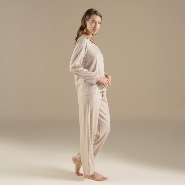 Lınıe Pajama Set Beige