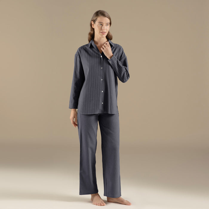 Almon Pajama Set Navy Blue