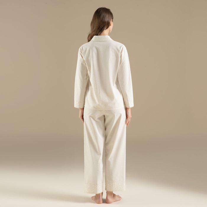Artısan Pajama Set Ecru-Beige