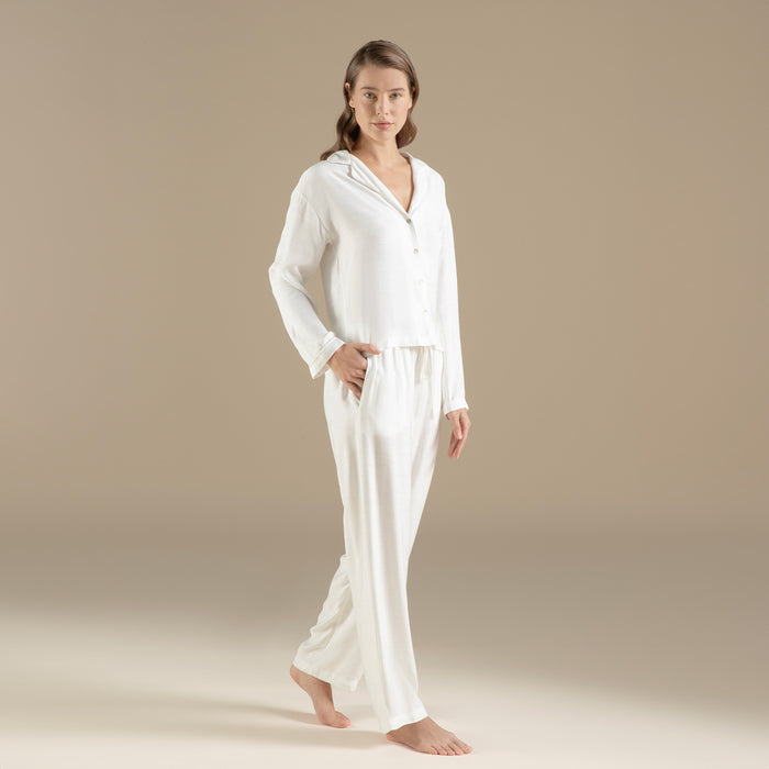 Pera Pajama Set Ecru