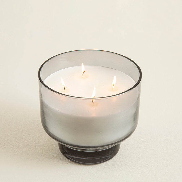 Ash Glass Candle Large Anthracite/Grey