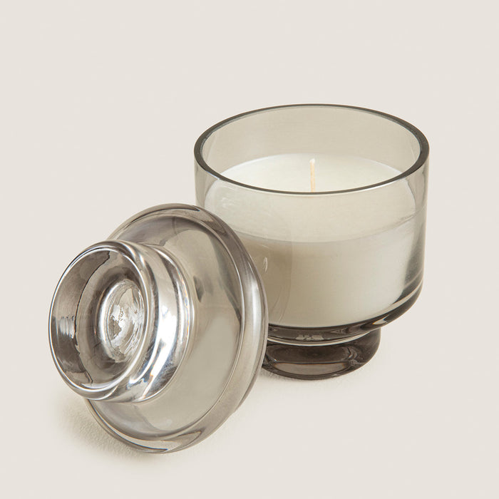 Ash Glass Candle Small Anthracite/Grey