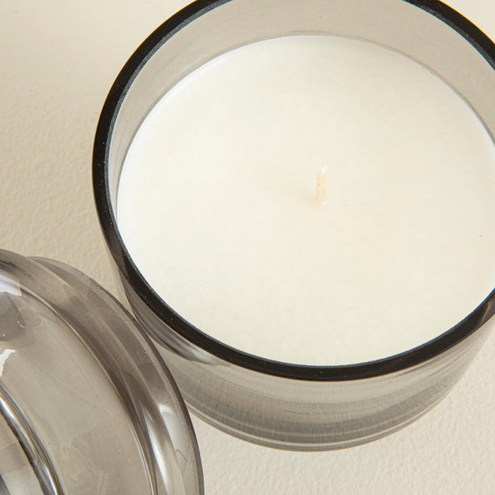 Ash Glass Candle Small Anthracite/Grey