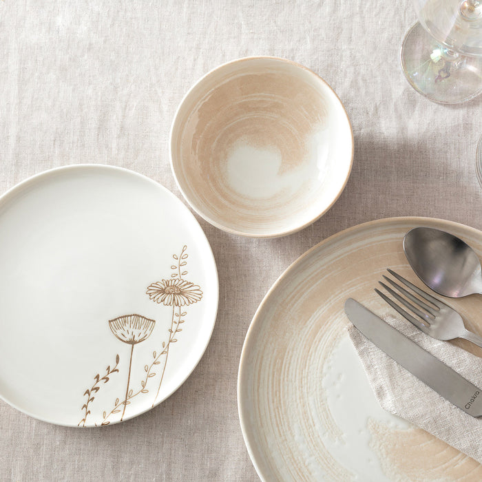Naturel Nordic Dinner Set Of 24 Pcs Cream