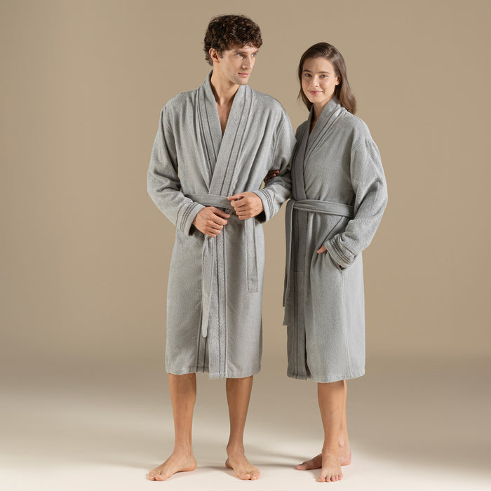 Natura Unısex Bathrobe Grey