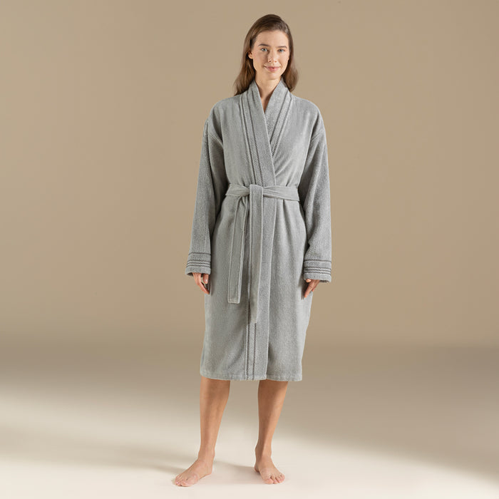 Natura Unısex Bathrobe Grey
