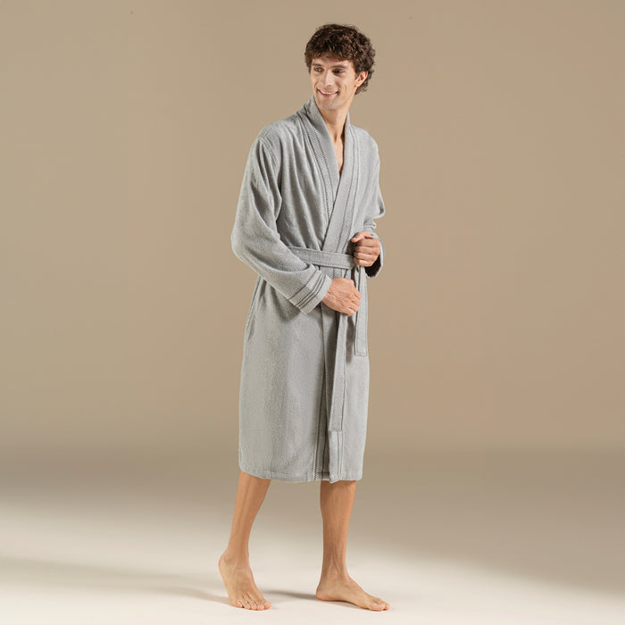 Natura Unısex Bathrobe Grey