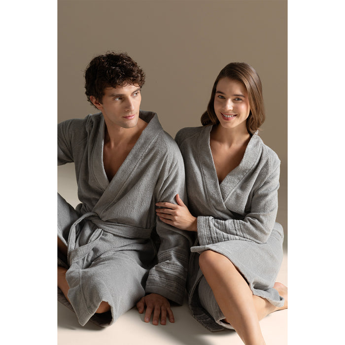 Natura Unısex Bathrobe Grey