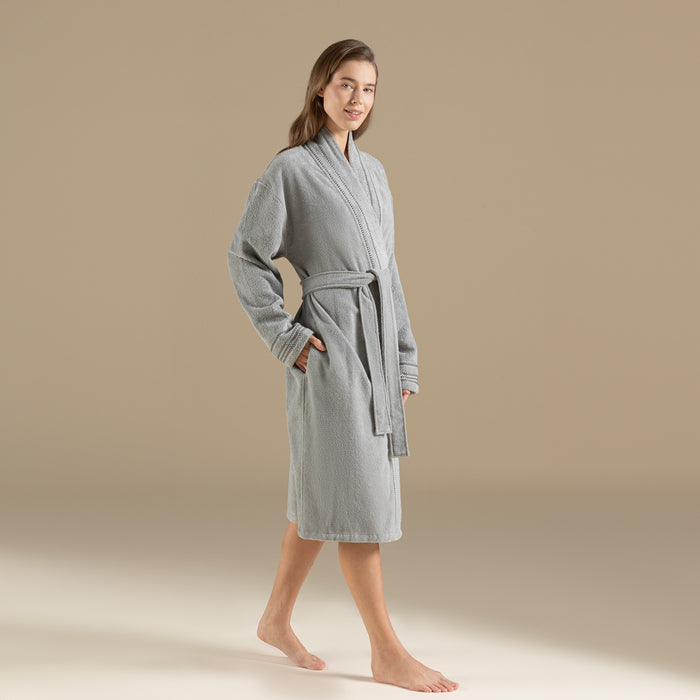 Natura Unısex Bathrobe Grey