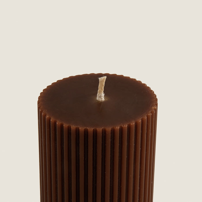 Helen 6X8 Cm Column Candle - Mınk Mink-Light Mink