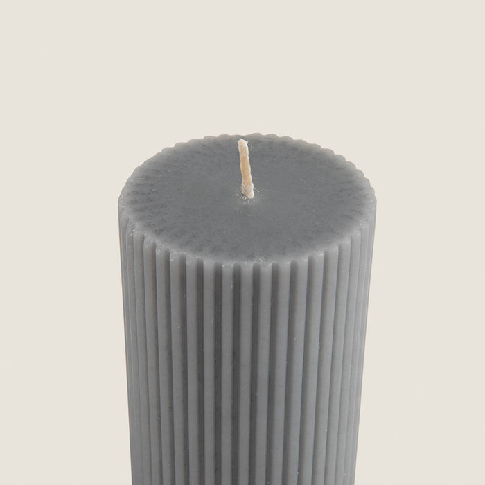 Helen 6X8 Cm Column Candle - Lıght Gray Light Grey