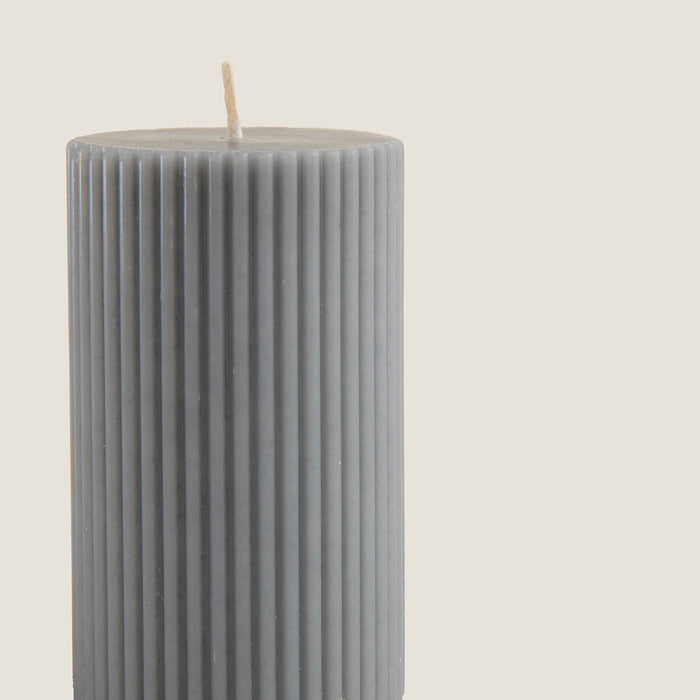 Helen 6X10 Cm Column Candle - Lıght Gray Light Grey