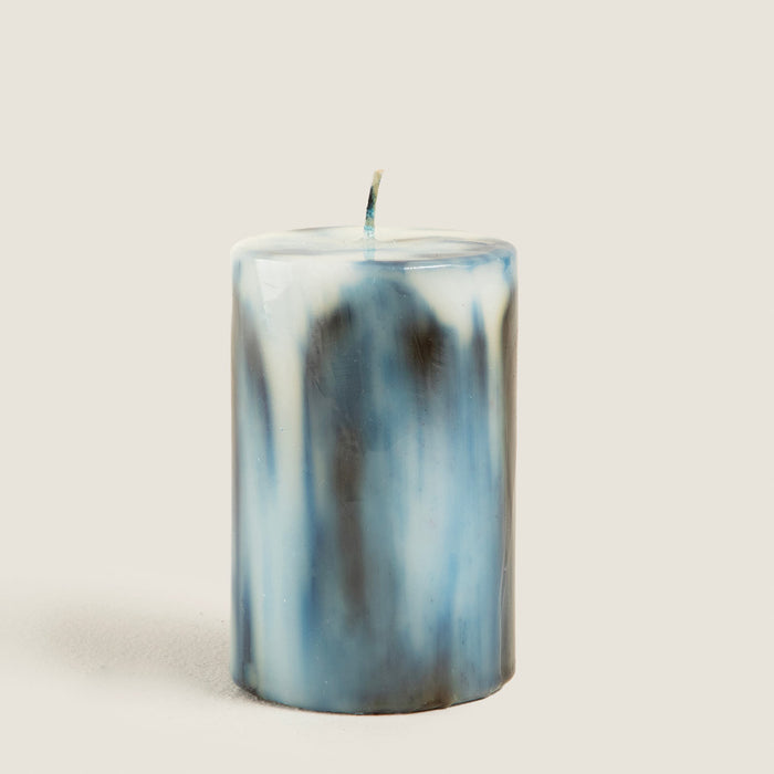 Marble Cylınder Candle Black 6,5X10 Cm Black