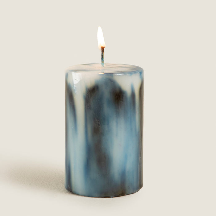 Marble Cylınder Candle Black 6,5X10 Cm Black