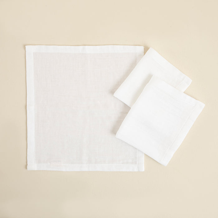 Abella 3-Piece Baby Burp Cloth White