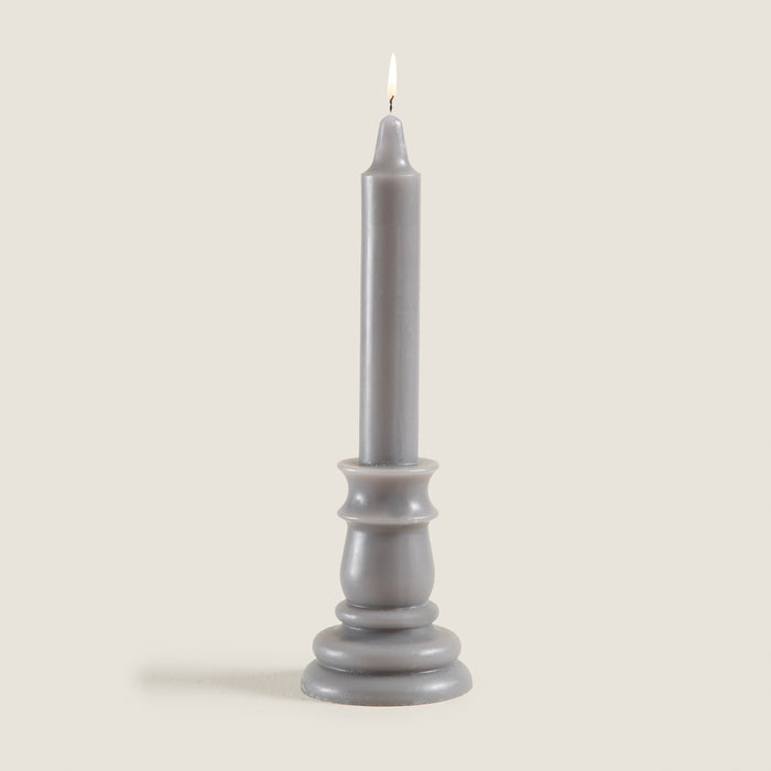 Flamme Candlestıck Grey 25 Cm Grey