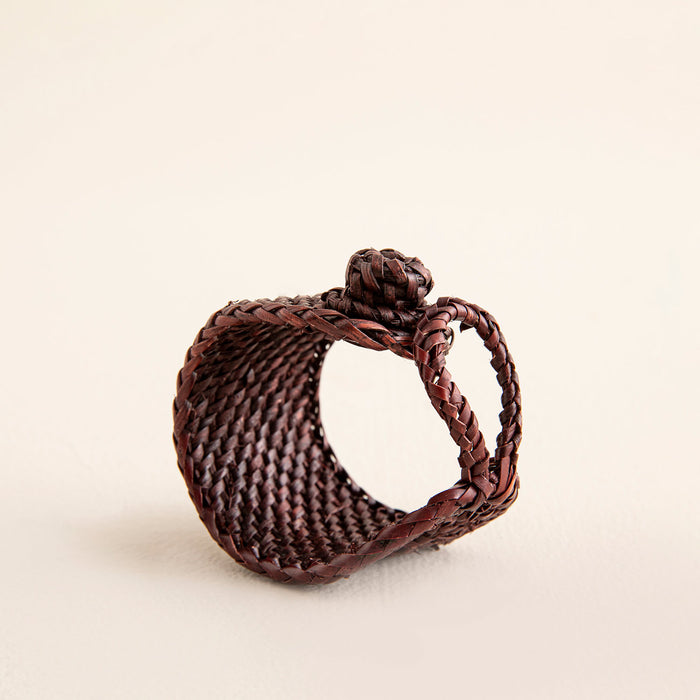 Rattan Napkin Ring Dark Brown